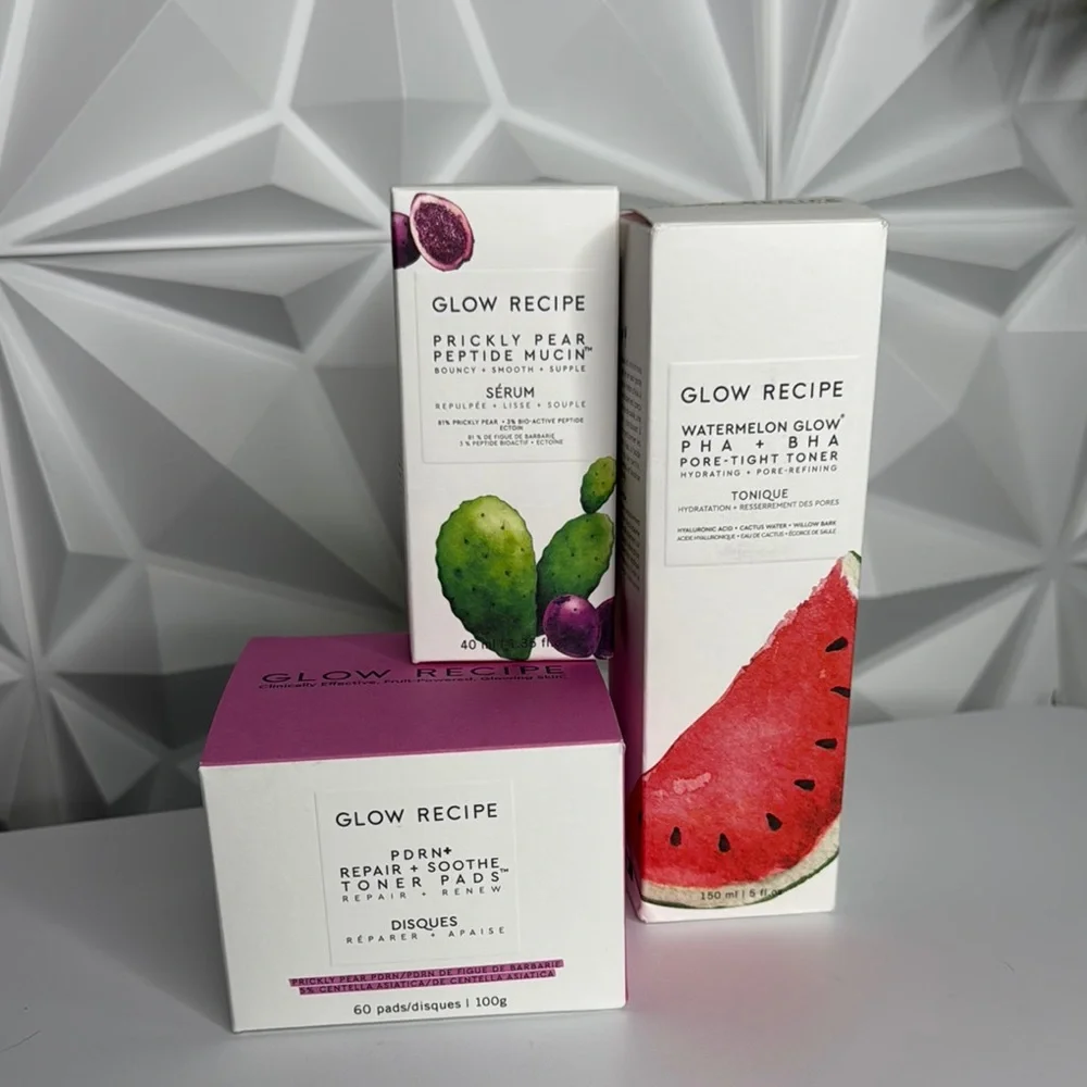 Glow Recipe  Skincare Trio - Toner Pads, Serum, Watermelon Toner - Picture 5 of 5